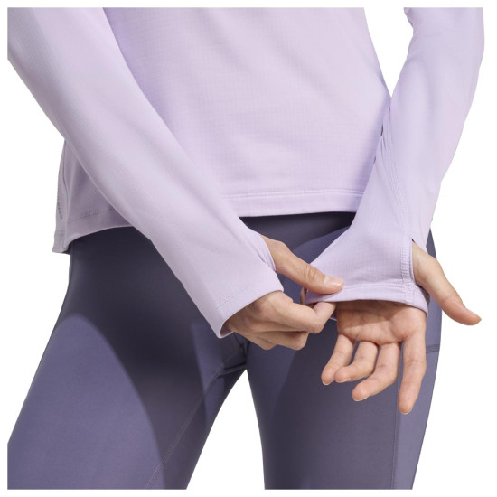 Adidas Γυναικεία μακρυμάνικη μπλούζα Own the Run Winterized Hooded Half-Zip